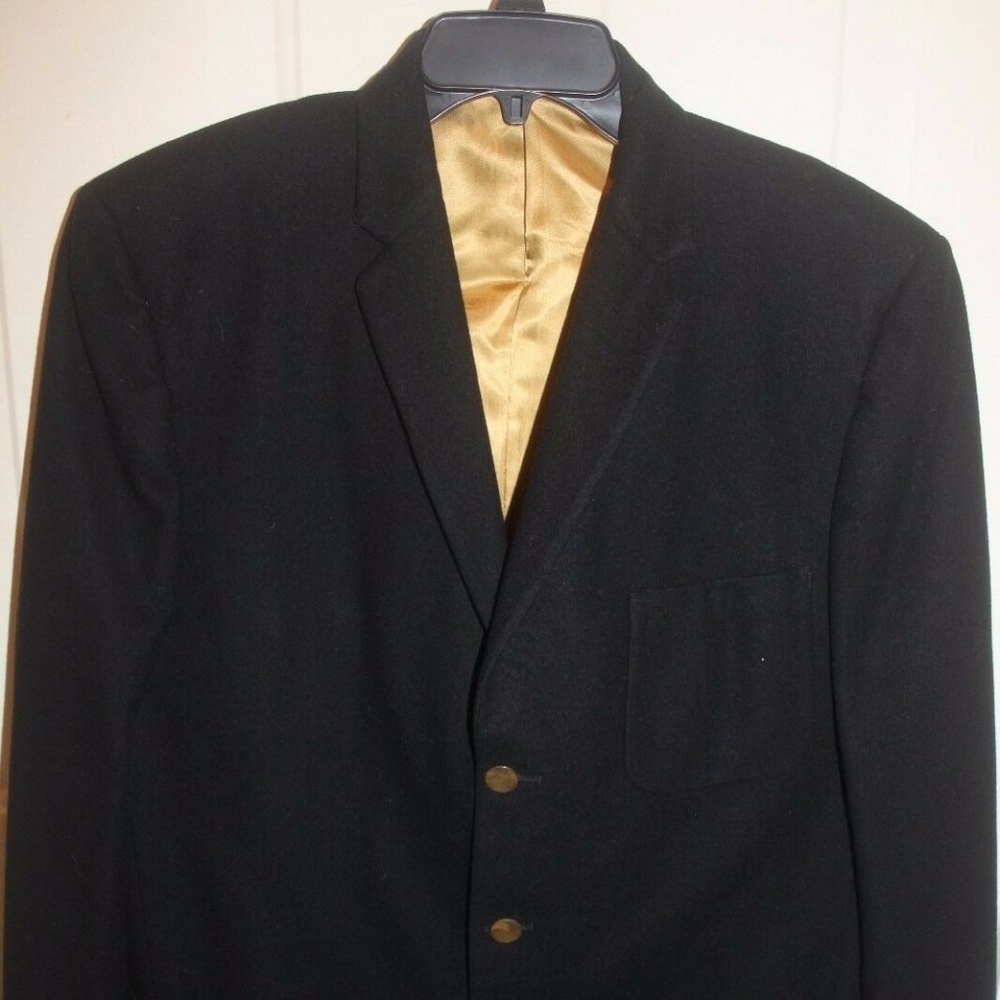 True Vintage Alexandre Black Cashmere Jacket Blazer 1960s England Size 44R EUC …